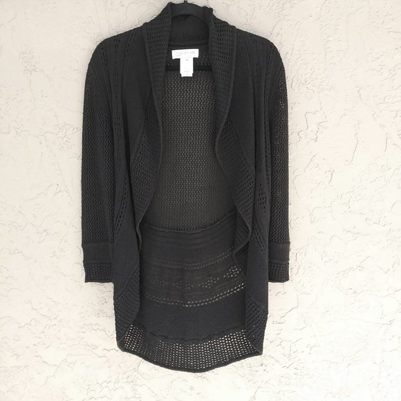 JONES NEW YORK SPORT TUNIC KNIT SHAWL SWEATER - Picture 1 of 9